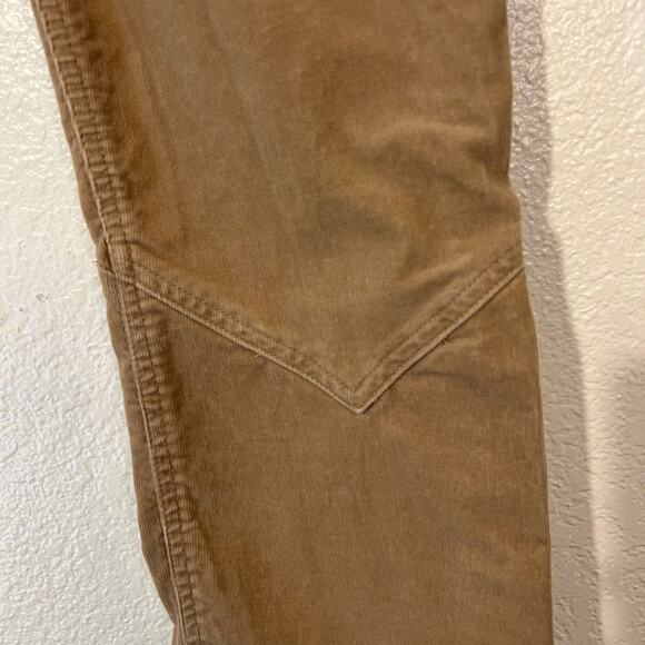 Abercrombie & Fitch Y2K Tan Slit Hem Flap Pockets Bootcut Corduroy Pants Sz 2 - Picture 4 of 8